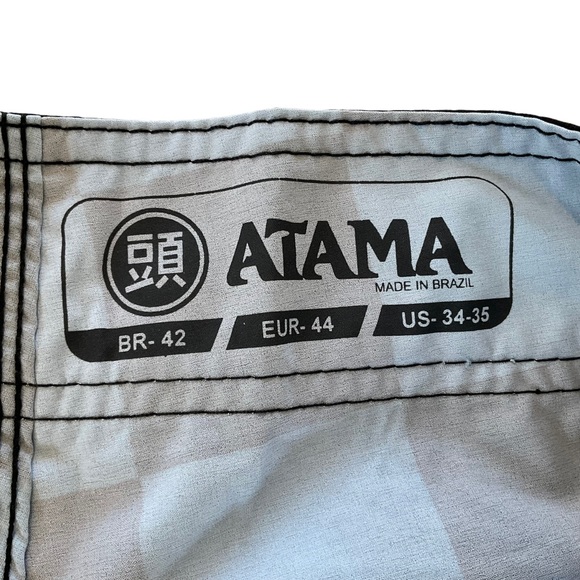NWOT Atama Shorts Boardshorts Men’s 34-35 Blue Checkered MMA Jiu Jitsu Brazil - Picture 10 of 14
